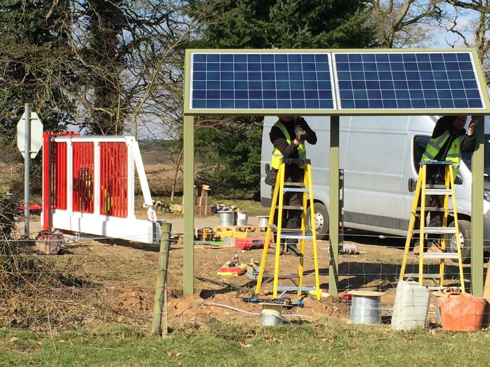 solar powered gates